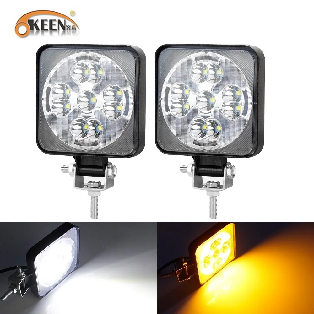 OKEEN 2pcs Car LED Work Light White Yellow Dual Color Light Bar 63W Worklight Spot Fog Lamp For Truck ATV SUV 4X4 Off Road UTV
OKEEN 2pcs Car LED Work Light White Yellow Dual Color Light Bar 63W Worklight Spot Fog Lamp For Truck ATV SUV 4X4 Off Road UTV