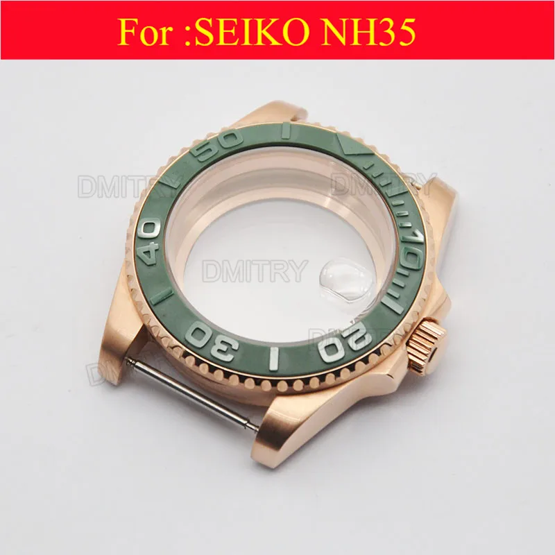Watch parts, 40mm Electroplated rose gold case.For 20 mm stainless steel adjustable length strap, nh35 movement case
Watch parts, 40mm Electroplated rose gold case.For 20 mm stainless steel adjustable length strap, nh35 movement case