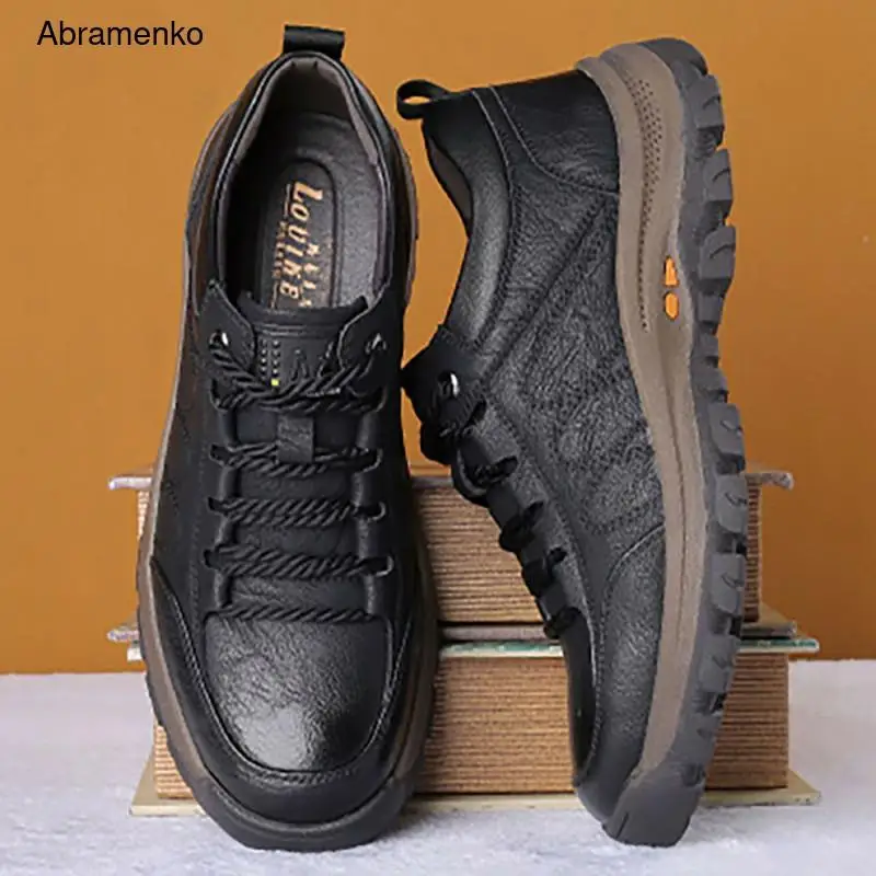 2020 Brand New Men Casual Shoes Spring Split Leather Thick Buttom Wear-resistant Shoes British Style Men's Fashion Sneaker Shoes
2020 Brand New Men Casual Shoes Spring Split Leather Thick Buttom Wear-resistant Shoes British Style Men's Fashion Sneaker Shoes