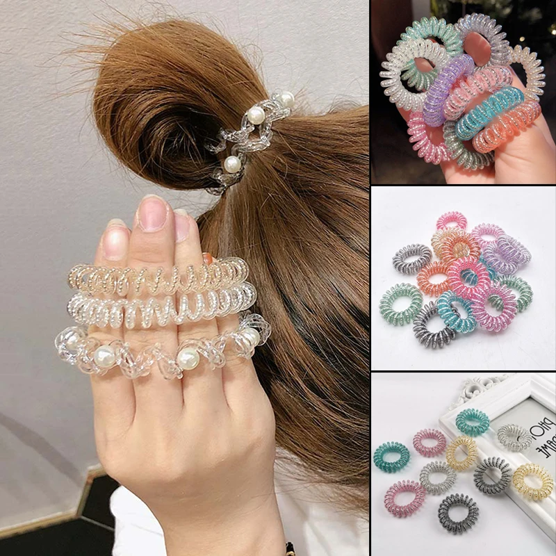 Spiral Hair Ties Phone Cord No Crease Dent Powerful Grip Ponytail Holders Hair Accessories for Women Girls FS99
Spiral Hair Ties Phone Cord No Crease Dent Powerful Grip Ponytail Holders Hair Accessories for Women Girls FS99