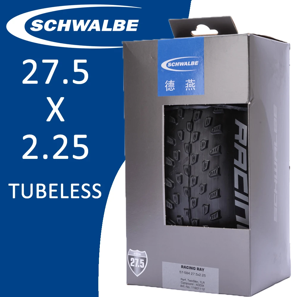 

27.5X2.25 SCHWALBE RACING RAY TUBELESS BICYCLE TIRE 27.5 57-584 Perf,TwinSkin,TLR,ADDIX 11601112