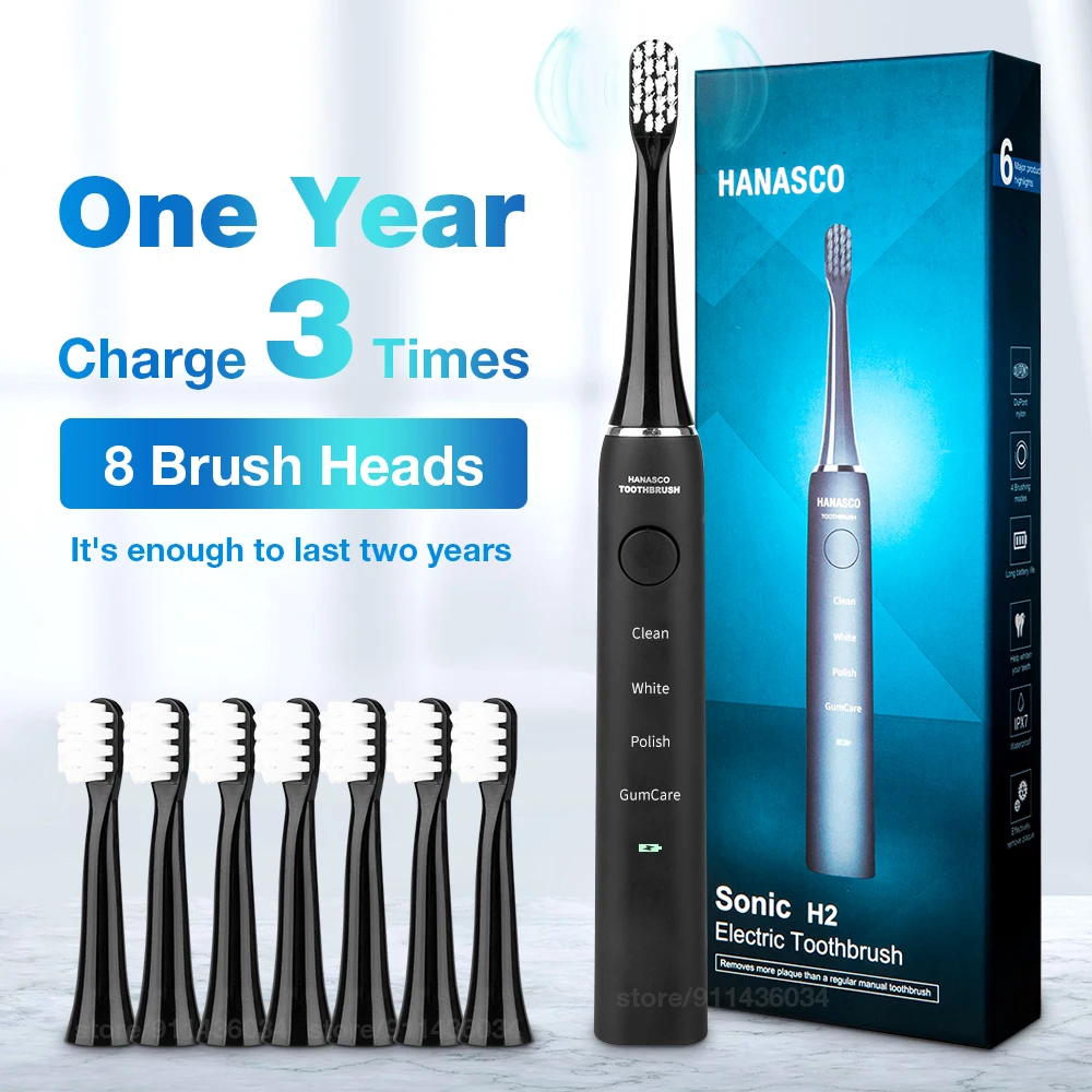 Newest Sonic Ultrasonic Sonic Electric Toothbrush for Adults Smart USB Rechargeable 8 Brush Heads Washable Whitening Toothbrush
Newest Sonic Ultrasonic Sonic Electric Toothbrush for Adults Smart USB Rechargeable 8 Brush Heads Washable Whitening Toothbrush