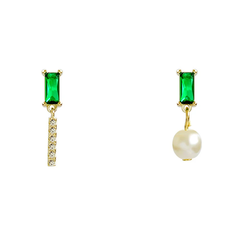 Korean style light luxury small earrings crystal pearl earrings silver earrings asymmetrical earrings for women 
Korean style light luxury small earrings crystal pearl earrings silver earrings asymmetrical earrings for women