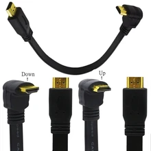 1FT Flat Slim High Speed 1.4V HDMI-compatible Extension Cable 30cm A Type Male To A Male Cord AM/AM Up & Down Angled
