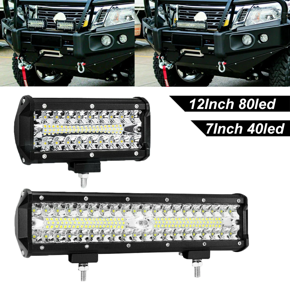 7 12 Inch LED Work Light Bar Spot Flood Driving Fog Lamp 12V 24V For Car Offroad Truck Tractor 4x4 4WD SUV ATV Boat Headlight
7 12 Inch LED Work Light Bar Spot Flood Driving Fog Lamp 12V 24V For Car Offroad Truck Tractor 4x4 4WD SUV ATV Boat Headlight