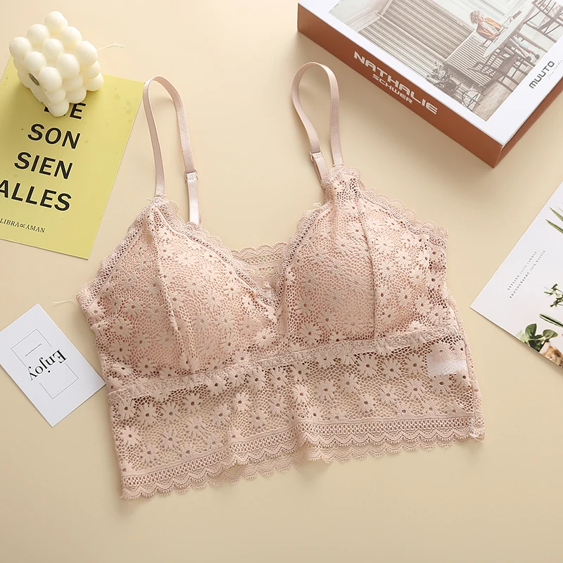 Women's French Style Underwear Female Sexy Lace Hollow Out Beautiful Back Wrapped Chest Without Steel Ring Bra M
Women's French Style Underwear Female Sexy Lace Hollow Out Beautiful Back Wrapped Chest Without Steel Ring Bra M