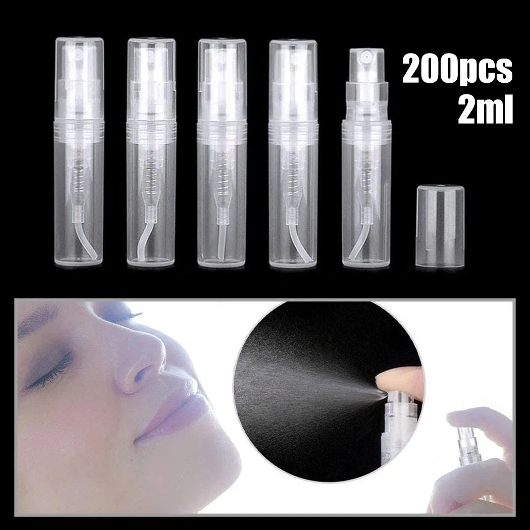 200X2ML Transparent Plastic Empty Spray Bottle Small Cosmetic Atomizer Perfume Bottles Travel Portable Mini Refillable Container
200X2ML Transparent Plastic Empty Spray Bottle Small Cosmetic Atomizer Perfume Bottles Travel Portable Mini Refillable Container