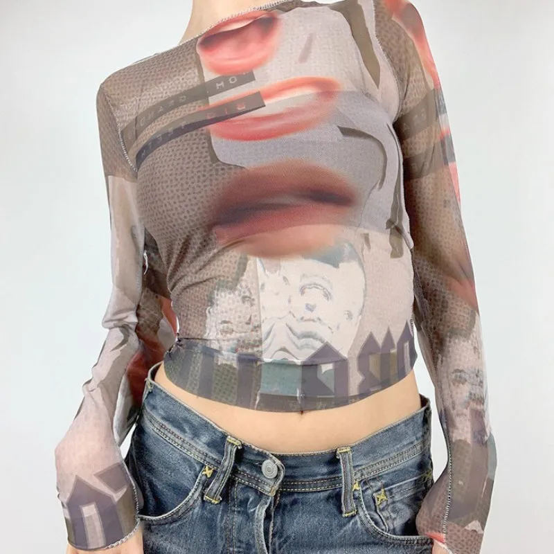 Women's Long Sleeve Perspective T-Shirt, 3D Printing Crew Neck Pullover, Red Lips Pattern Thin Tops
Women's Long Sleeve Perspective T-Shirt, 3D Printing Crew Neck Pullover, Red Lips Pattern Thin Tops