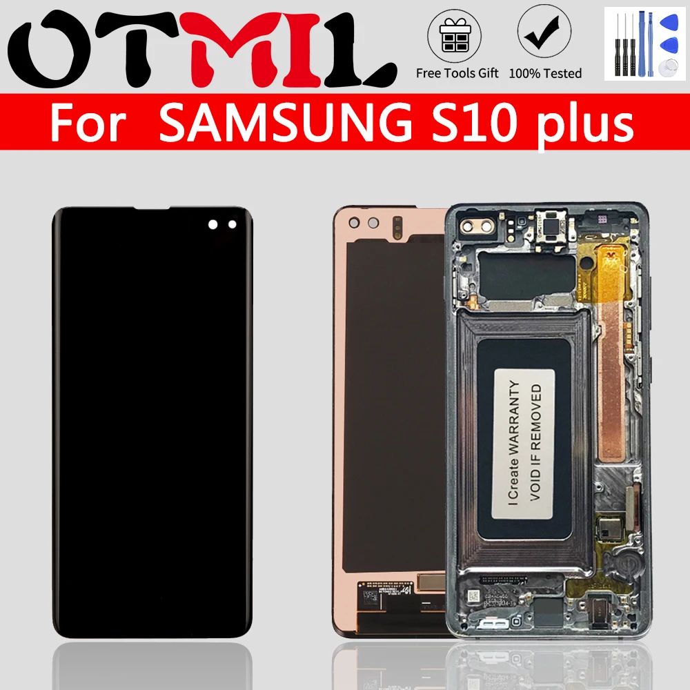 Оригинальный 6,4 "Super AMOLED для SAMSUNG S10 PLUS, ЖК-дисплей, сенсорный экран, дигитайзер в сборе, S10 + SM-G9750 G975F, сменный ЖК-дисплей
Оригинальный 6,4 "Super AMOLED для SAMSUNG S10 PLUS, ЖК-дисплей, сенсорный экран, дигитайзер в сборе, S10 + SM-G9750 G975F, сменный ЖК-дисплей