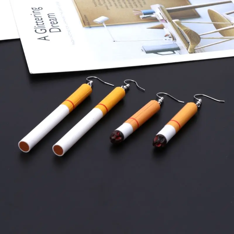 Simulation Cigarette Butts Acrylic Resin Earrings Wacky Fun Lady Fashion Jewelry
Simulation Cigarette Butts Acrylic Resin Earrings Wacky Fun Lady Fashion Jewelry