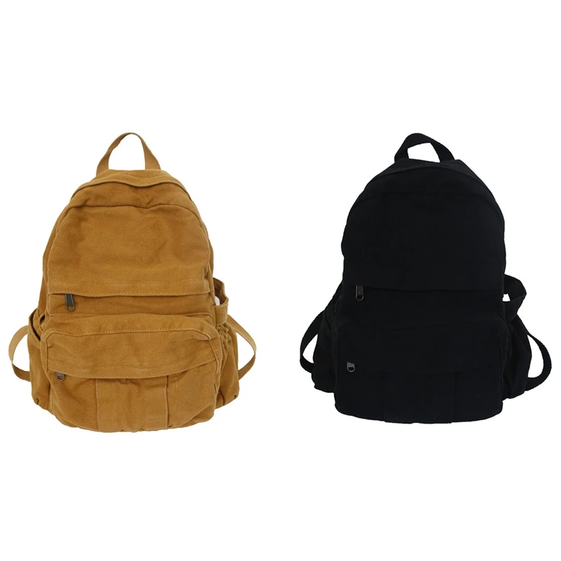 2 Pcs Backpack Canvas Women Backpack Travel School Bag for Teenage Girls College Laptop Shoulder Bags, Black & Brown
2 Pcs Backpack Canvas Women Backpack Travel School Bag for Teenage Girls College Laptop Shoulder Bags, Black & Brown