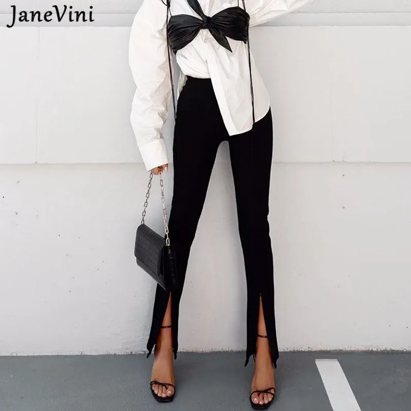 JaneVini Fashion Black Pencil Pants Women Trousers Spring High Waist Sexy Hem Zipper Slit Pant Office Lady Slim Pants Streetwear
JaneVini Fashion Black Pencil Pants Women Trousers Spring High Waist Sexy Hem Zipper Slit Pant Office Lady Slim Pants Streetwear