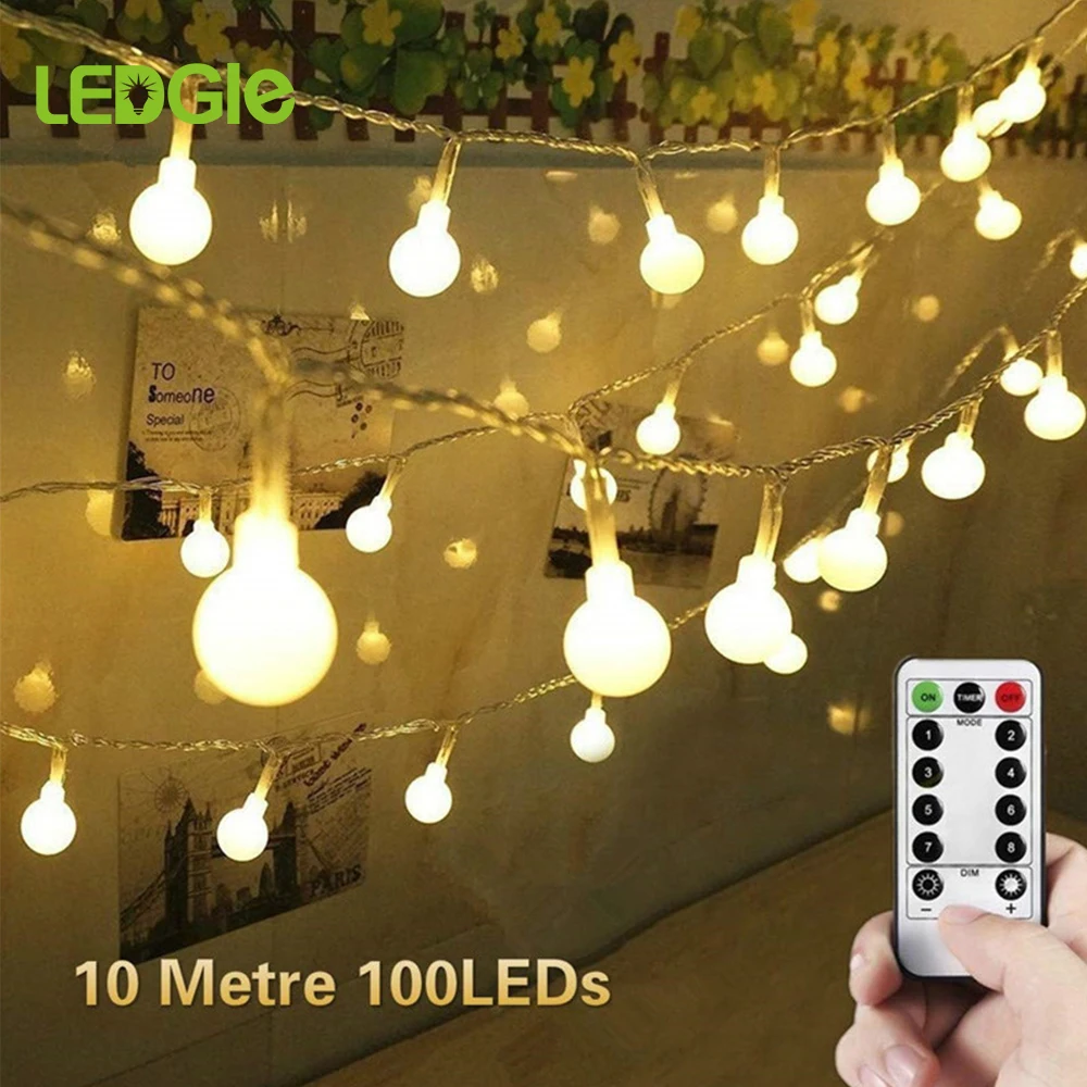 LED GLE 39Ft 100 светодиодная гирлянда с шариками, Рождественская гирлянда, водонепроницаемая сказочная гирлянда, декор для праздника, вечеринки, ...
LED GLE 39Ft 100 светодиодная гирлянда с шариками, Рождественская гирлянда, водонепроницаемая сказочная гирлянда, декор для праздника, вечеринки, ...