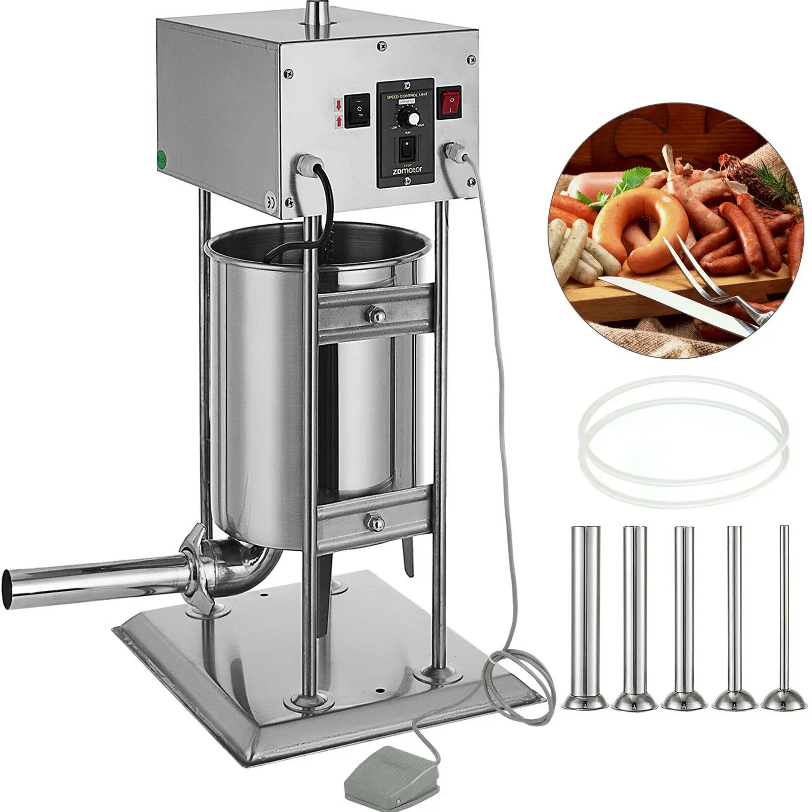 10L Electric Sausage Filler Stuffer Food Processor Kitchen Appliances Stainless Steel Home Commercial
10L Electric Sausage Filler Stuffer Food Processor Kitchen Appliances Stainless Steel Home Commercial