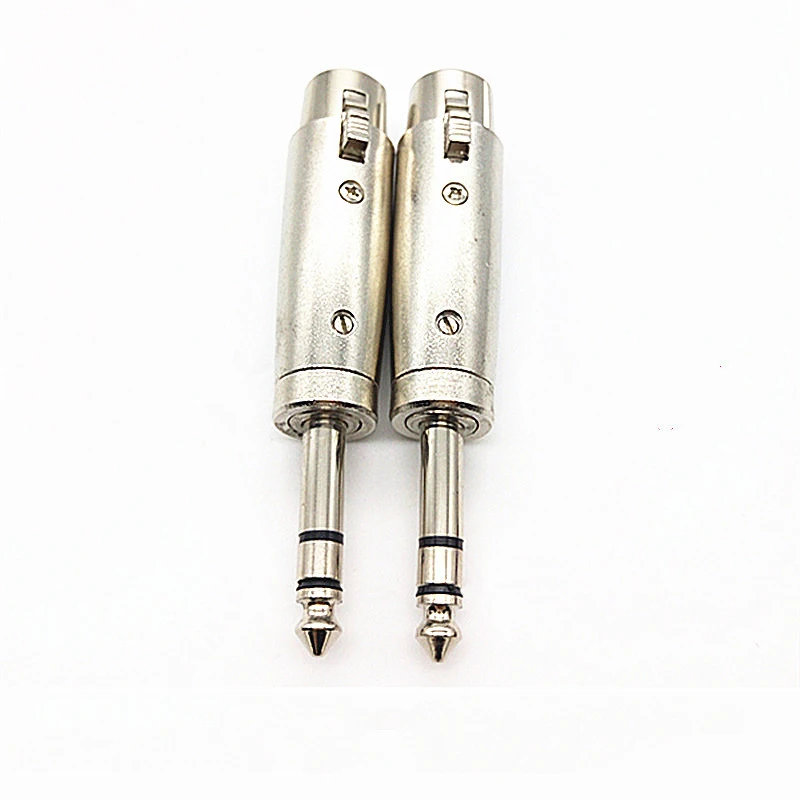 Nickel Plated 6.35mm Male Plug Stereo To 3Pin XLR Connector Female Plug For Audio Microphone Guita Adapter Jack Connector
Nickel Plated 6.35mm Male Plug Stereo To 3Pin XLR Connector Female Plug For Audio Microphone Guita Adapter Jack Connector