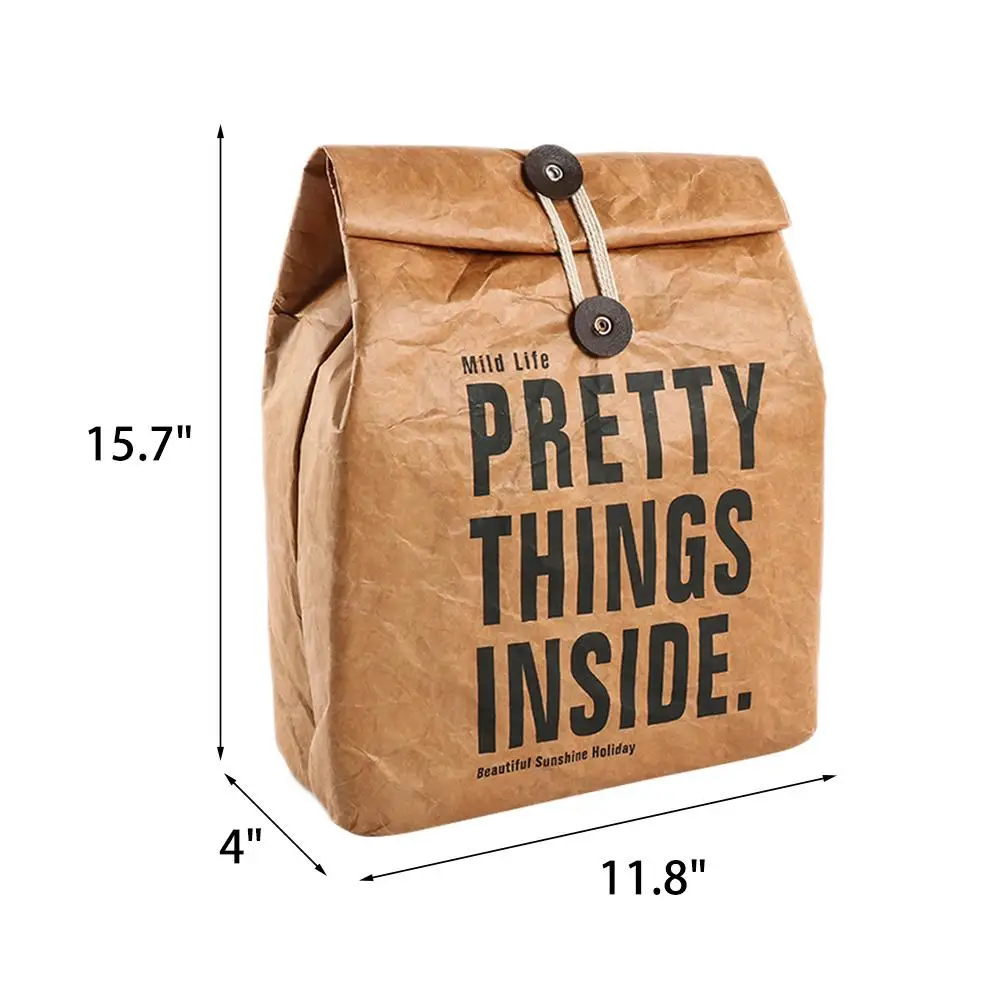 Brown Paper Lunch Bag Reusable Box Sack Durable Insulated Thermal Paper Bag Snack Cooler Picnic Container
Brown Paper Lunch Bag Reusable Box Sack Durable Insulated Thermal Paper Bag Snack Cooler Picnic Container