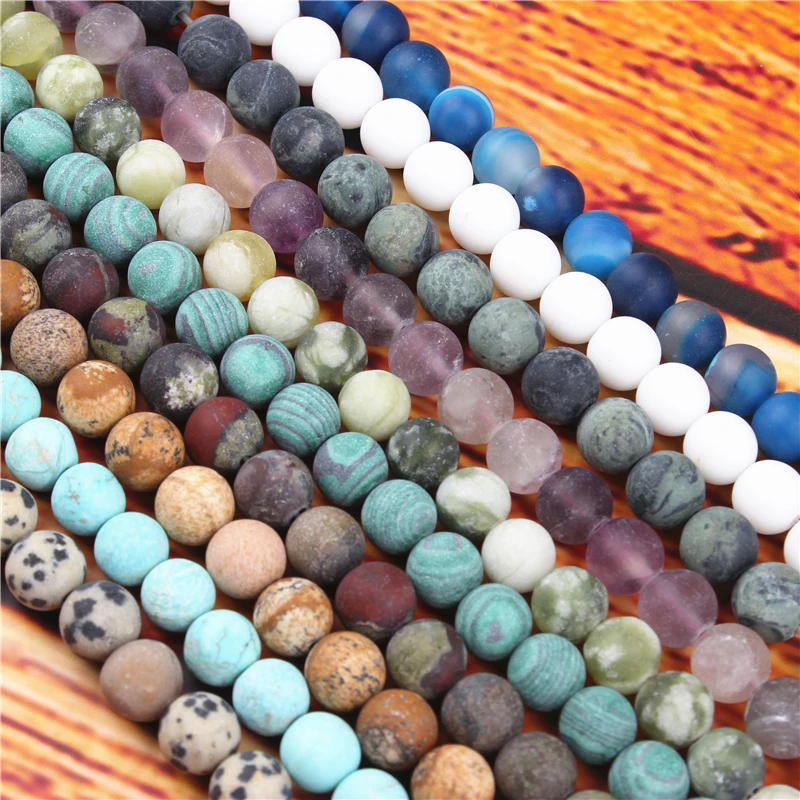 Wholesale4/6/8/10/12mmMatteSeriesNaturalLooseBeadsRoundJewelryBraceletNecklaceDIYProduction 
Wholesale4/6/8/10/12mmMatteSeriesNaturalLooseBeadsRoundJewelryBraceletNecklaceDIYProduction