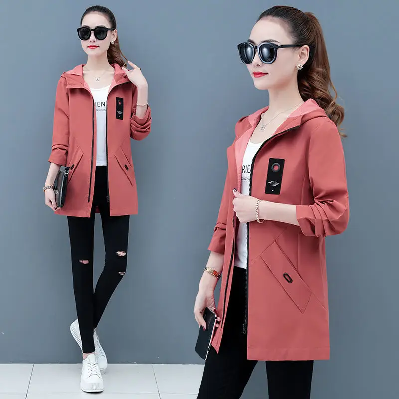 Women Trench Coat Spring Autumn Hooded Windbeaker Loose Student Wear Long Sleeve Women Coats and Jacket Plus Size Basic Coata
Women Trench Coat Spring Autumn Hooded Windbeaker Loose Student Wear Long Sleeve Women Coats and Jacket Plus Size Basic Coata