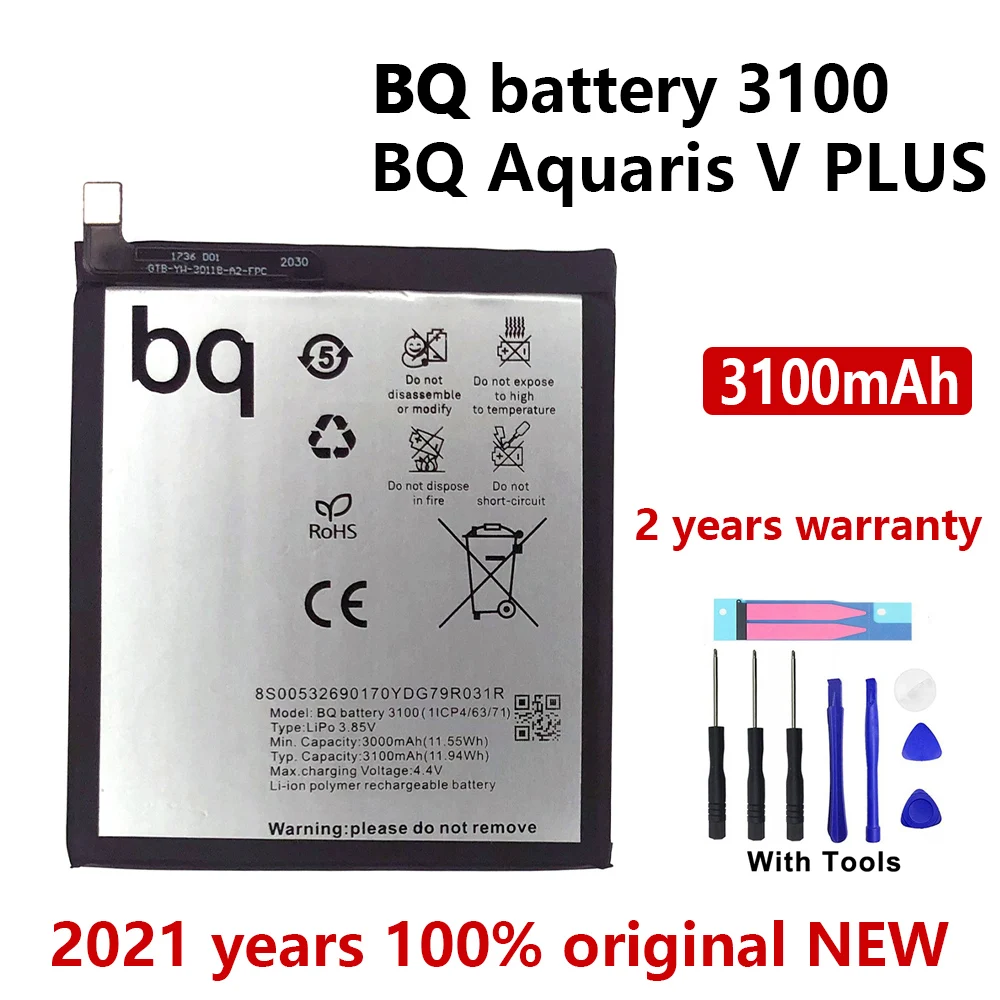 Аккумулятор для BQ Aquaris V PLUS (1ICP4/запасная батарея), 63/71 мА · ч, с инструментами
Аккумулятор для BQ Aquaris V PLUS (1ICP4/запасная батарея), 63/71 мА · ч, с инструментами