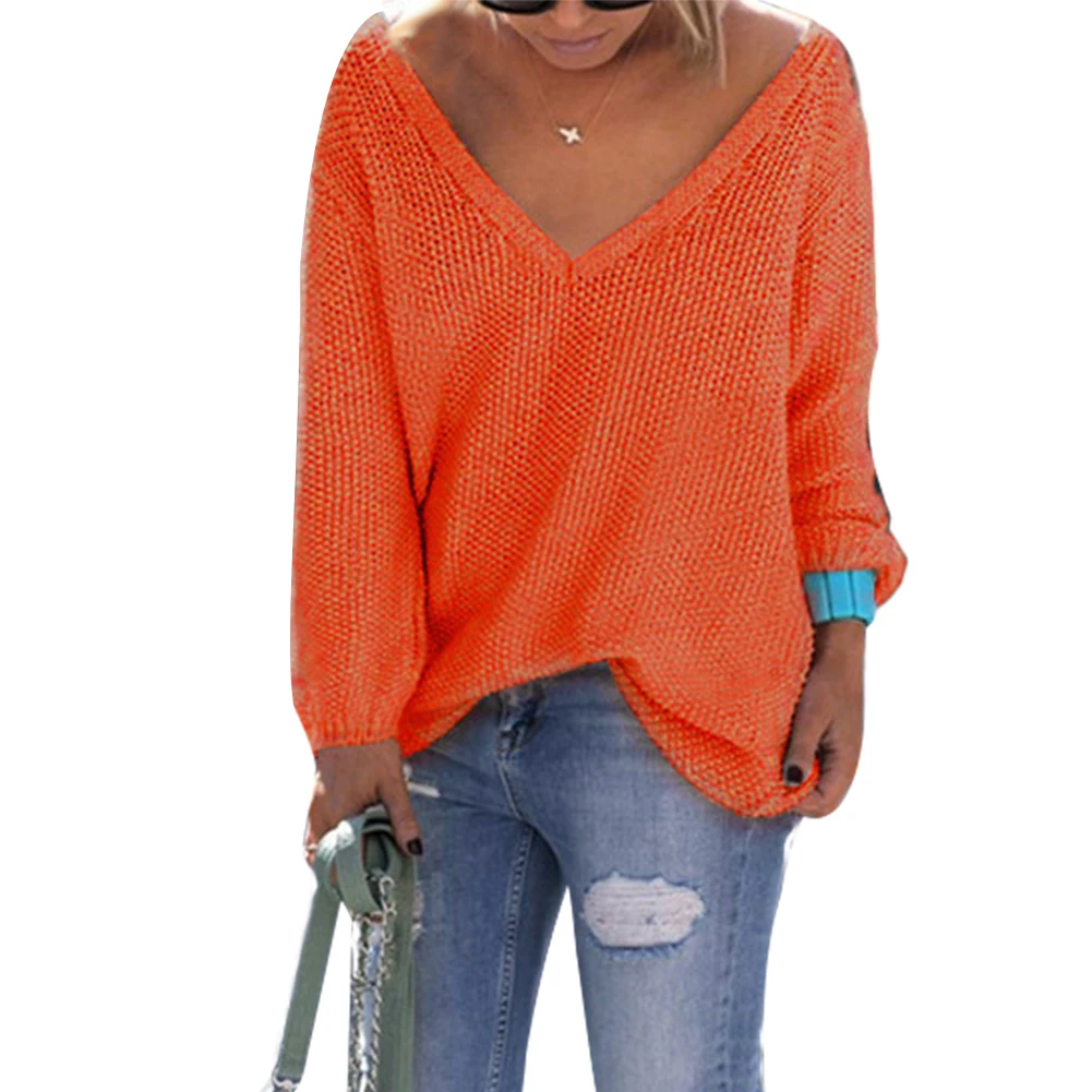 Sweater Autumn Winter Women Pullover Knitted Slim Autumn Winter Casual Loose Women Long Sleeve V Neck Solid Color Sweater
Sweater Autumn Winter Women Pullover Knitted Slim Autumn Winter Casual Loose Women Long Sleeve V Neck Solid Color Sweater
