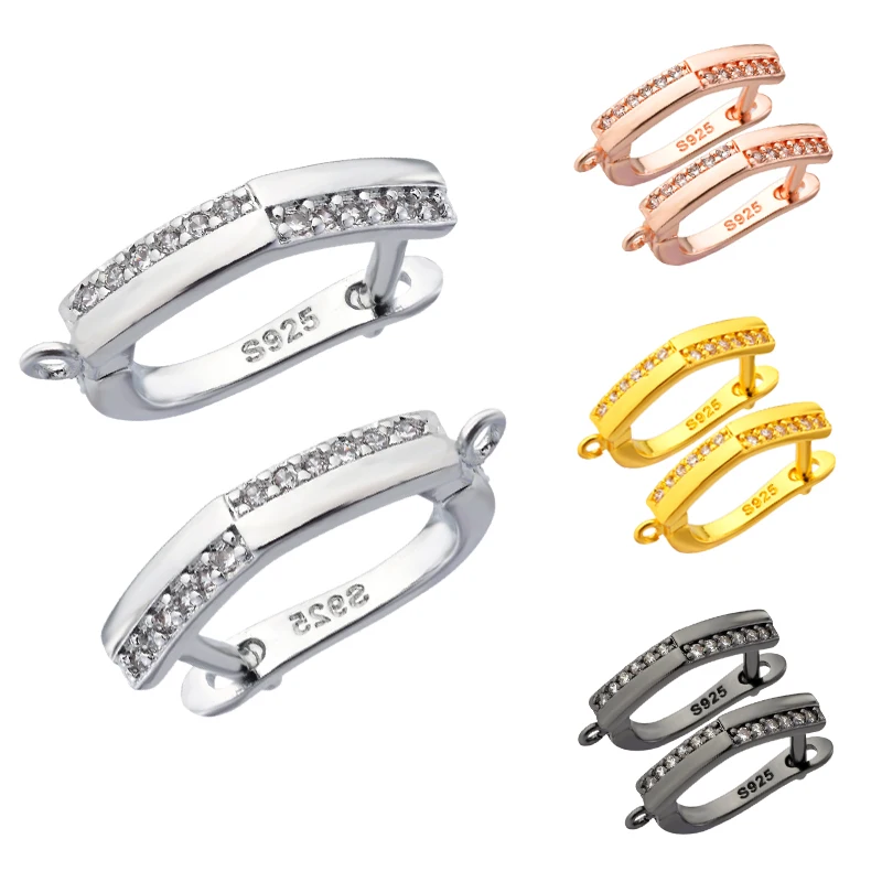 New 16x11mm DIY handmade jewelry made earrings fasteners fashion arc design zirconia earrings hook clasp anti-allergic findings
New 16x11mm DIY handmade jewelry made earrings fasteners fashion arc design zirconia earrings hook clasp anti-allergic findings
