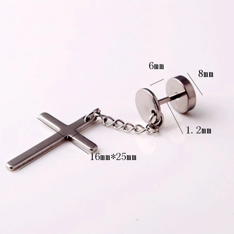 New Earrings Fashion Jewelry Popular Personality Cross Humanoid Simple Stud Earrings For Women Punk Stainless Steel Stud Earring
New Earrings Fashion Jewelry Popular Personality Cross Humanoid Simple Stud Earrings For Women Punk Stainless Steel Stud Earring