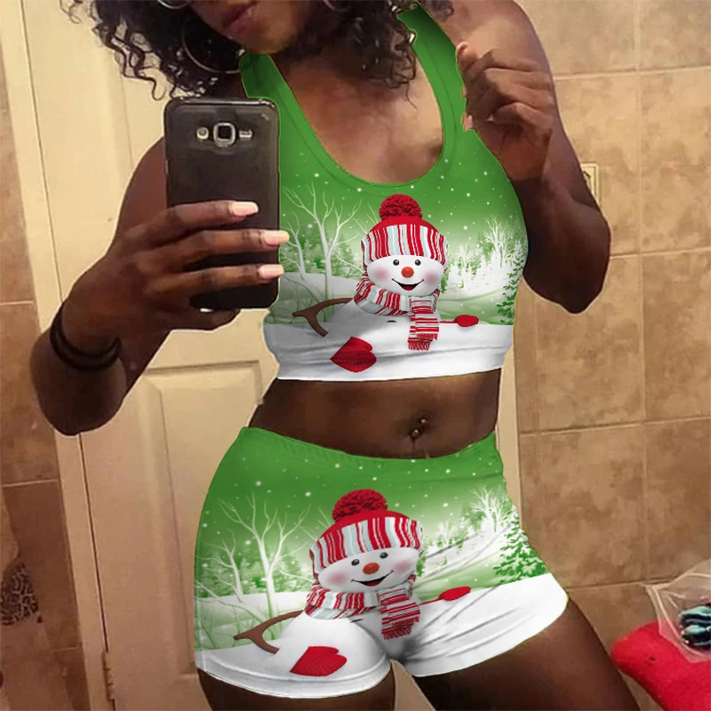 Women Spport Outfits Printed Vest and Shorts Two-piece Suit Casual Gym Workout Fitness Sportswear For Women
Women Spport Outfits Printed Vest and Shorts Two-piece Suit Casual Gym Workout Fitness Sportswear For Women