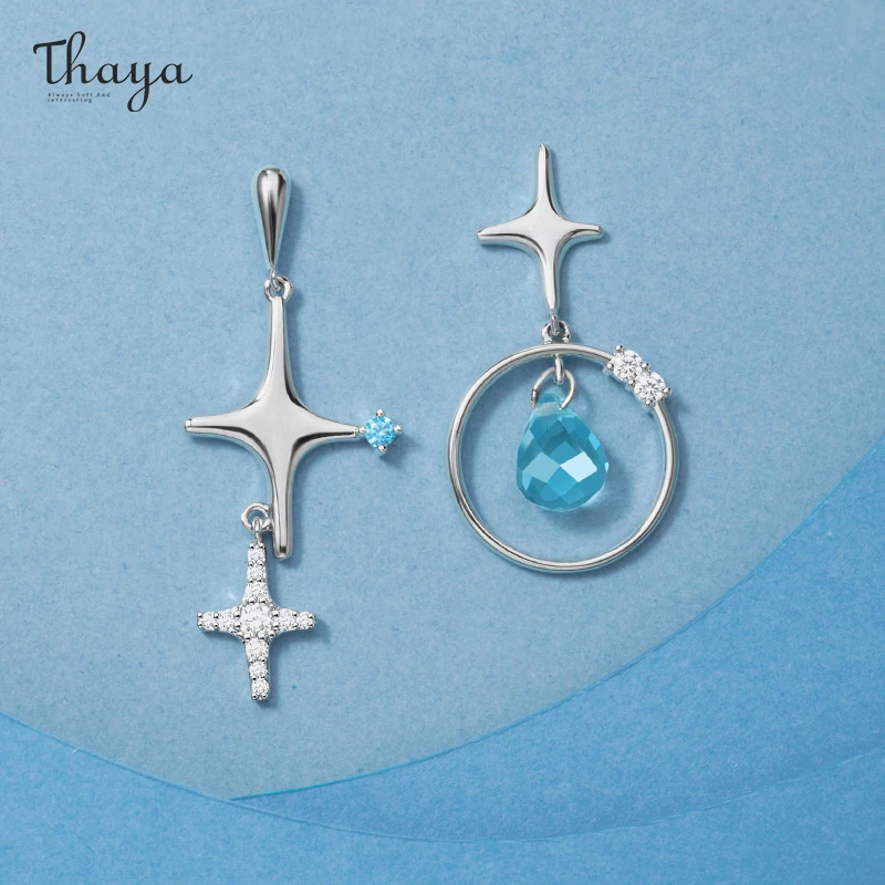 Thaya Women Earring Ring Star Ear Stud Blue Crystal Zirconia Earring For Women Cute Fashion Earring Unusual Accessories Gift
Thaya Women Earring Ring Star Ear Stud Blue Crystal Zirconia Earring For Women Cute Fashion Earring Unusual Accessories Gift