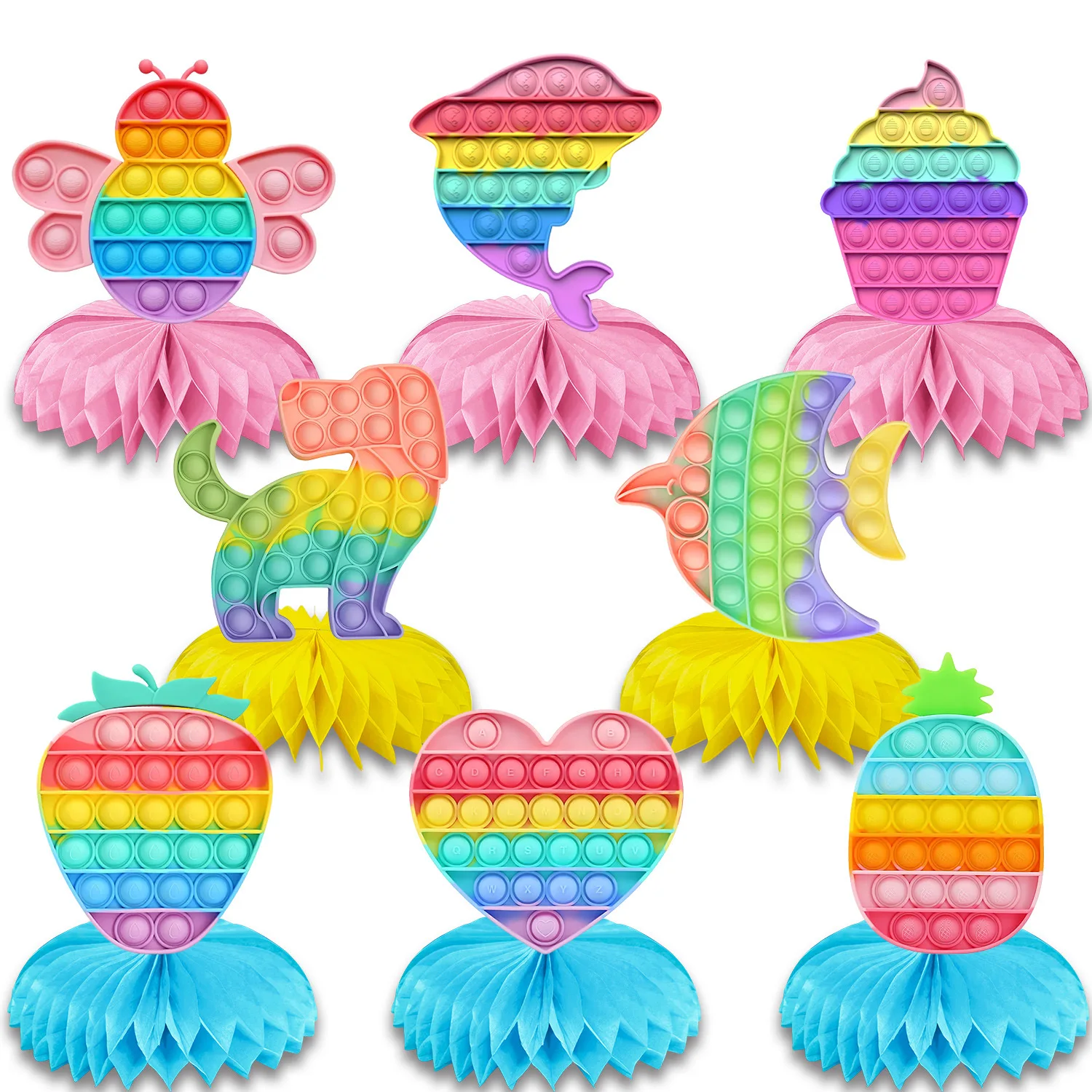8Pack Reusable Pop Fidget Toy Shape Its Birthday Decorations Paper Fans Party Decorations Card Antistress Toys Decals Honeycomb
8Pack Reusable Pop Fidget Toy Shape Its Birthday Decorations Paper Fans Party Decorations Card Antistress Toys Decals Honeycomb