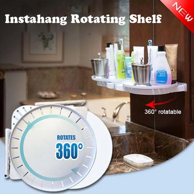 Instant Organizing Rotating Shelf Non-punch Shelf Rotatable Kitchen Storage Spice Holder Cosmetics Makeup Tray Bathroom Shelf
Instant Organizing Rotating Shelf Non-punch Shelf Rotatable Kitchen Storage Spice Holder Cosmetics Makeup Tray Bathroom Shelf