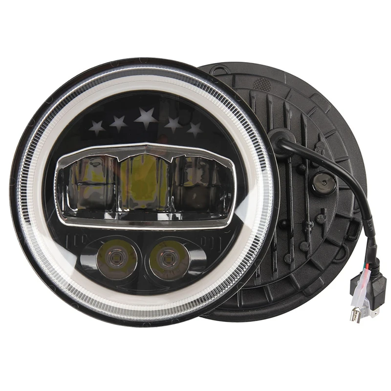 

7 Inch Round LED Headlights Halo Headlight with DRL High Low Beam for Jeep Wrangler JK LJ CJ TJ 1997-2018 Hummer H1 H2