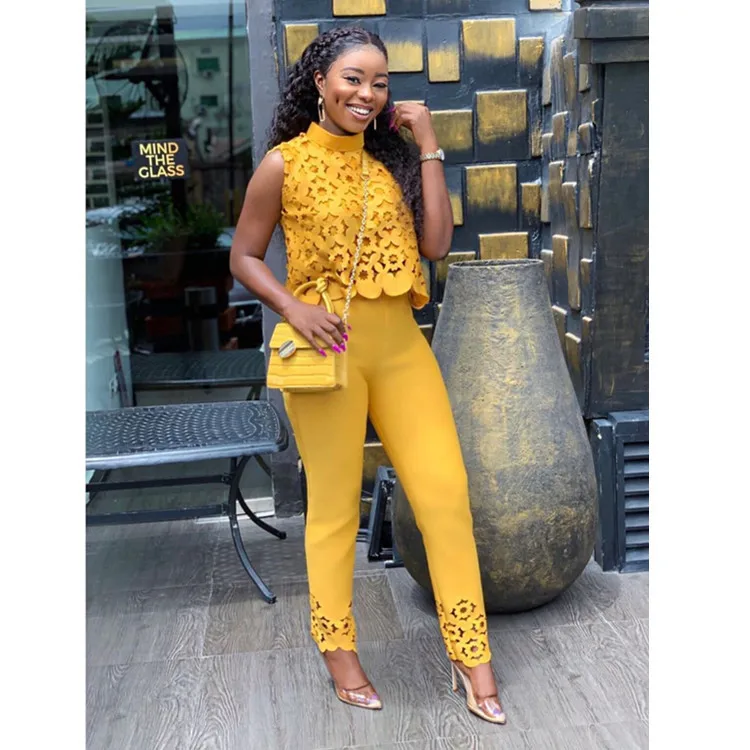 Summer Women's plus Size Suit Fashion Hollowed-out Sleeveless Vest Pencil Pants Temperament Twinset
Summer Women's plus Size Suit Fashion Hollowed-out Sleeveless Vest Pencil Pants Temperament Twinset