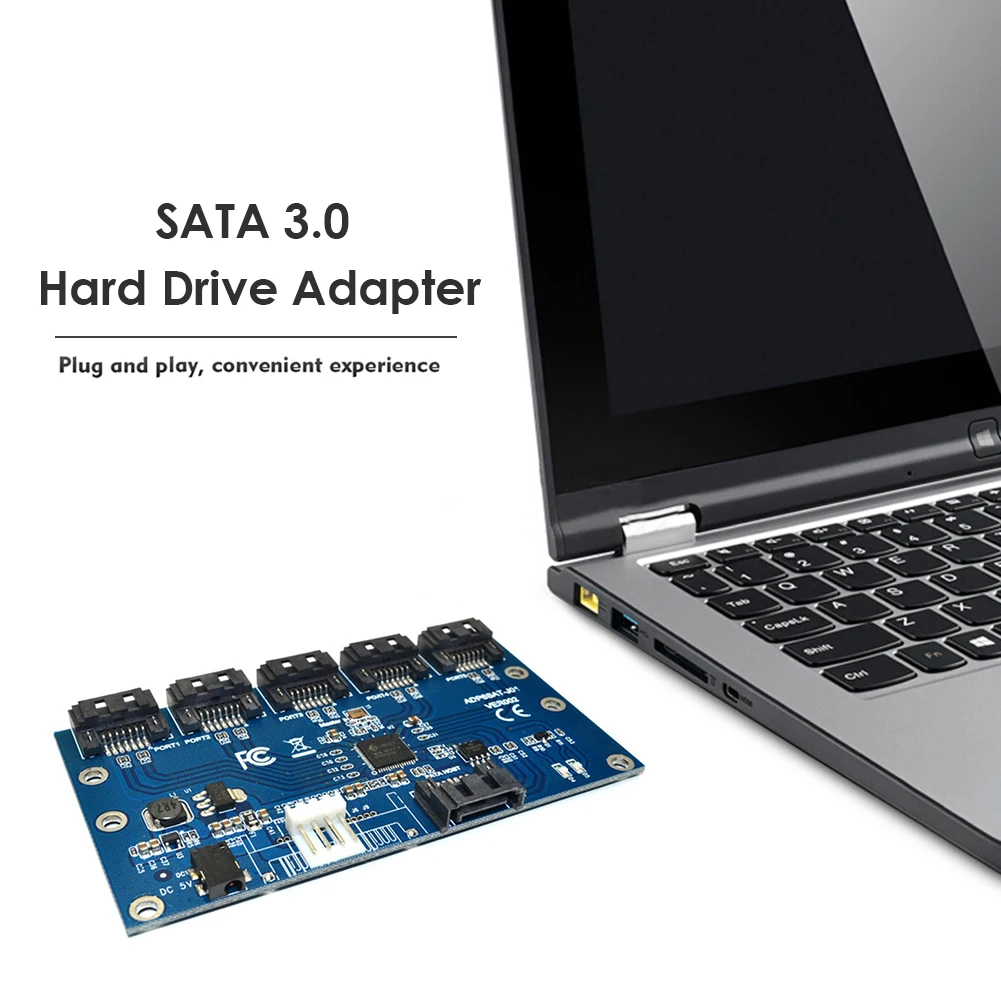 

1 до 5 жестких дисков sata адаптер карты расширения PC материнская плата расширения карты адаптер 6-порт 3,0 Гбит/с SATA II PC карта расширения