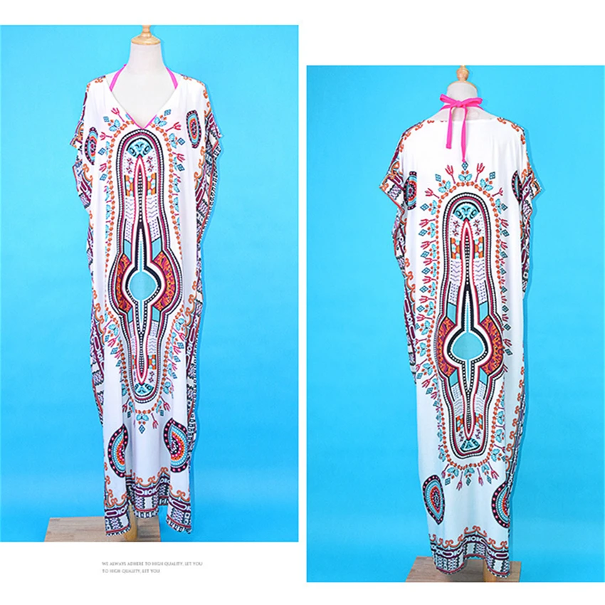 African Traditional Style Dashiki Robes for Woman Ethnic Printed Boho Plus Size Dress Ladies Bat Sleeve Beach Summer Gowns
African Traditional Style Dashiki Robes for Woman Ethnic Printed Boho Plus Size Dress Ladies Bat Sleeve Beach Summer Gowns