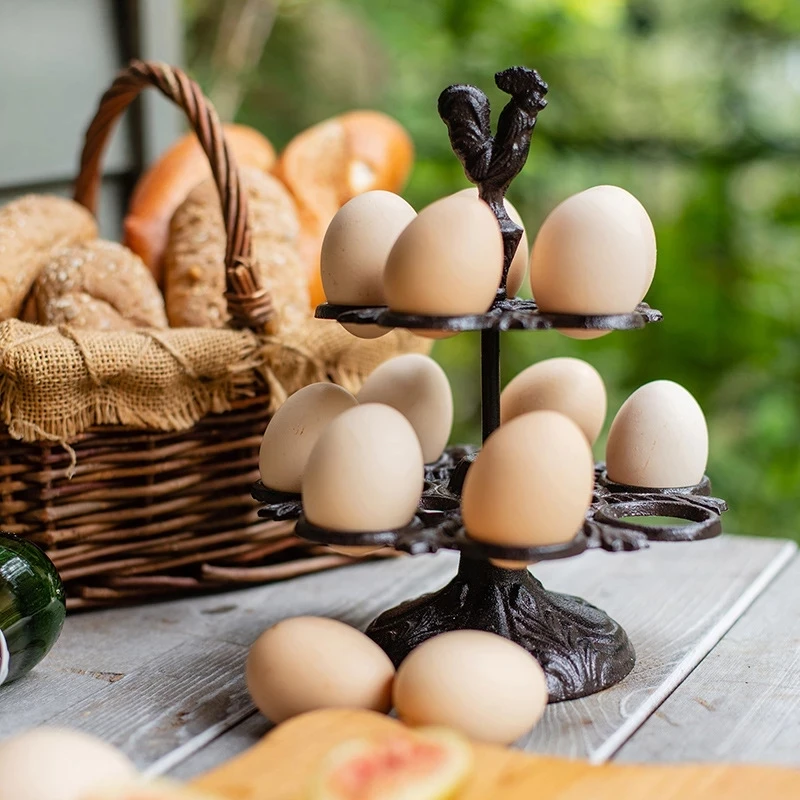 Nostalgic Retro Cast Iron Egg Rack American Country Metal Rooster Home Decor Kitchen Decoration Accessories Egg Storage Shelves
Nostalgic Retro Cast Iron Egg Rack American Country Metal Rooster Home Decor Kitchen Decoration Accessories Egg Storage Shelves
