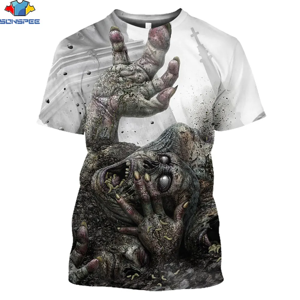 SONSPEE 3D Zombie Terrible T-shirt 2021 Summer Unisex Casual Short Sleeve Men 3D Style Street Wear Pullover Clothing Tops
SONSPEE 3D Zombie Terrible T-shirt 2021 Summer Unisex Casual Short Sleeve Men 3D Style Street Wear Pullover Clothing Tops