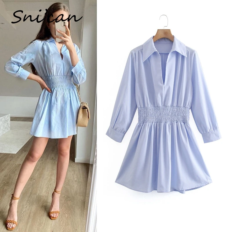 Snican Spring Solid Dress Women Long Sleeve Elastic Waist Basic Ladies Dresses Summer Robe Femme Sukienka Letnia Za 2021 New
Snican Spring Solid Dress Women Long Sleeve Elastic Waist Basic Ladies Dresses Summer Robe Femme Sukienka Letnia Za 2021 New