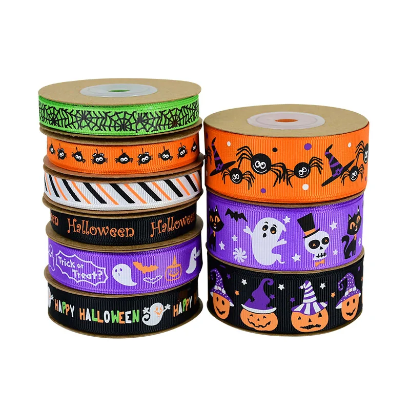 10yard Halloween Printed Polyester Grosgrain Ribbon DIY Sewing Fabric Handmade Materials Halloween Gift Wrapping Supplies
10yard Halloween Printed Polyester Grosgrain Ribbon DIY Sewing Fabric Handmade Materials Halloween Gift Wrapping Supplies