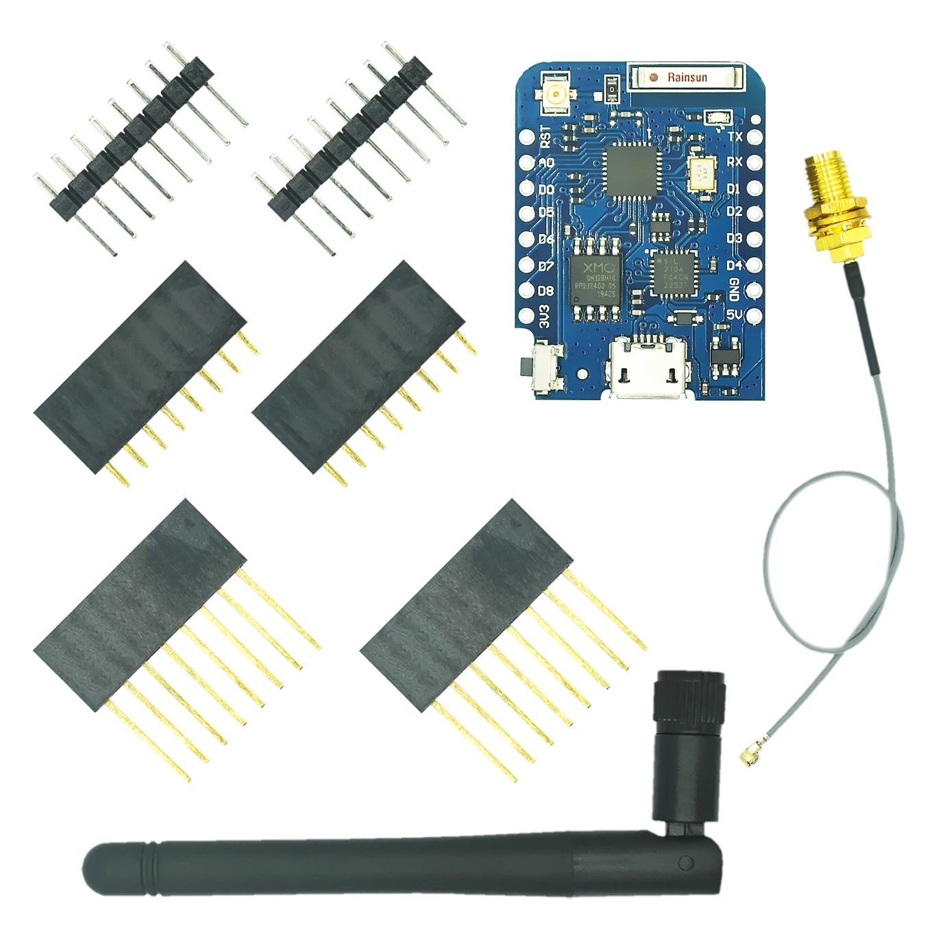 D1 Mini Pro Bytes External Antenna Connector Based ESP8266 ESP-8266EX CP2104 WIFI Development Board Micro USB 
D1 Mini Pro Bytes External Antenna Connector Based ESP8266 ESP-8266EX CP2104 WIFI Development Board Micro USB