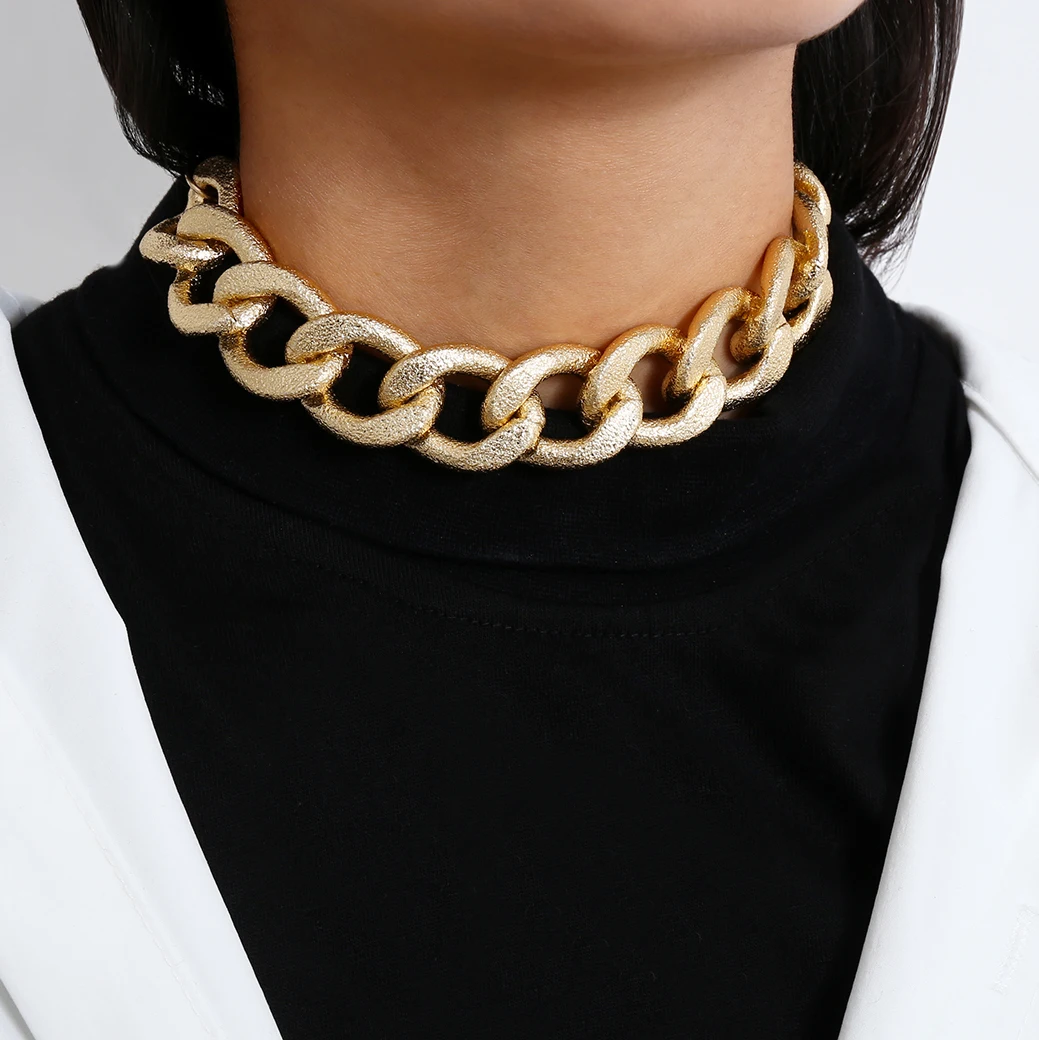 2021 Fashion Punk Big Lock Necklace for Women Twisted Gold Silver Color Chunky Thick Lock Choker Chain Necklaces Party Jewelry
2021 Fashion Punk Big Lock Necklace for Women Twisted Gold Silver Color Chunky Thick Lock Choker Chain Necklaces Party Jewelry