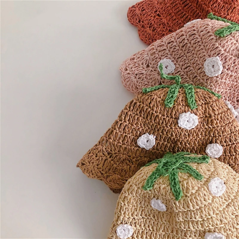 Fashion Strawberry Baby Hat Summer Straw Hat Kid Girls Sun Cap Beach Children Panama Hat Princess Baby Caps
Fashion Strawberry Baby Hat Summer Straw Hat Kid Girls Sun Cap Beach Children Panama Hat Princess Baby Caps