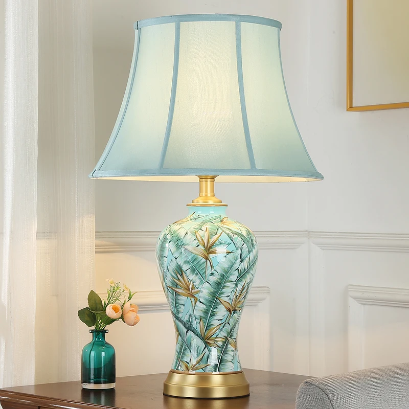 TUDA Bedside Lamp Bedroom European American Modern Simple Ceramic Table Lamp Bed Room Decoration Night Table Lamp for Bedroom
TUDA Bedside Lamp Bedroom European American Modern Simple Ceramic Table Lamp Bed Room Decoration Night Table Lamp for Bedroom