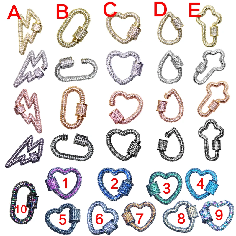 5pcs Multi kinds Bolt Lockpendants whole zircon jewelry accessories Lock carabiner charm for jewelry making 50971
5pcs Multi kinds Bolt Lockpendants whole zircon jewelry accessories Lock carabiner charm for jewelry making 50971