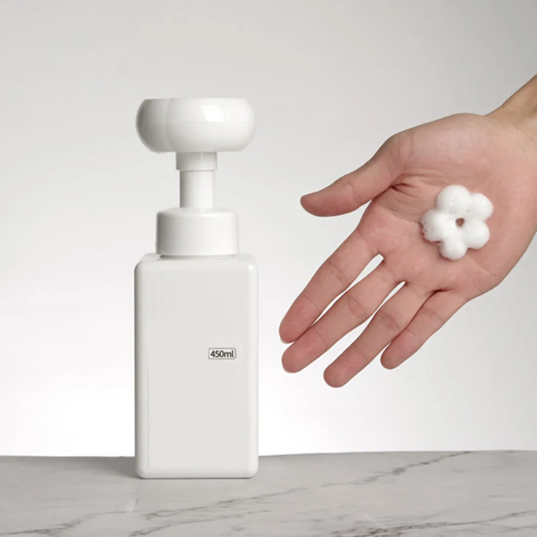 New Flower Foam Bottle Cute 3D Flower-Shaped Refillable Hand Soap Liquid Bathroom Pump Bottle Durable
New Flower Foam Bottle Cute 3D Flower-Shaped Refillable Hand Soap Liquid Bathroom Pump Bottle Durable