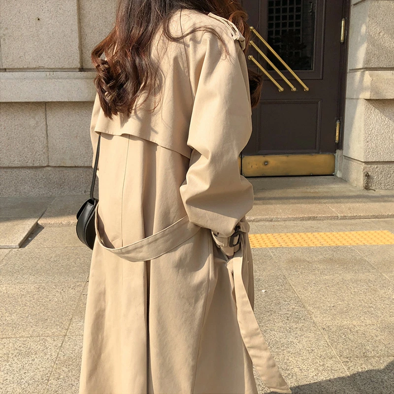 Fashion Long Trench Coat Women 2020 Spring Autumn New Loose Double Breasted Solid Windbreaker Women Casual Overcoat tide D3588
Fashion Long Trench Coat Women 2020 Spring Autumn New Loose Double Breasted Solid Windbreaker Women Casual Overcoat tide D3588