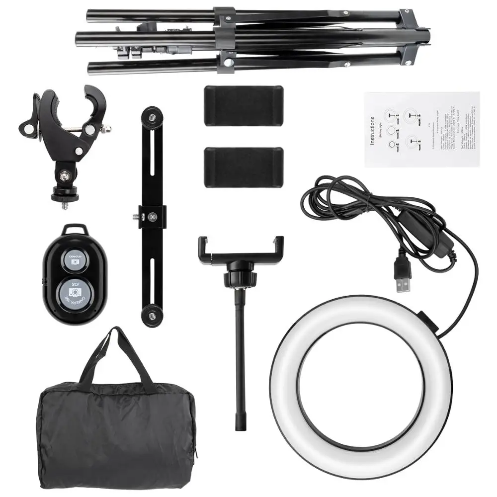 26cm/10.2in Ring Light with Tripod LED 2700-5500K Selfie Light Ring Lamp Photography Ringlight for Tik Tok YouTube Phone Makeup 
26cm/10.2in Ring Light with Tripod LED 2700-5500K Selfie Light Ring Lamp Photography Ringlight for Tik Tok YouTube Phone Makeup