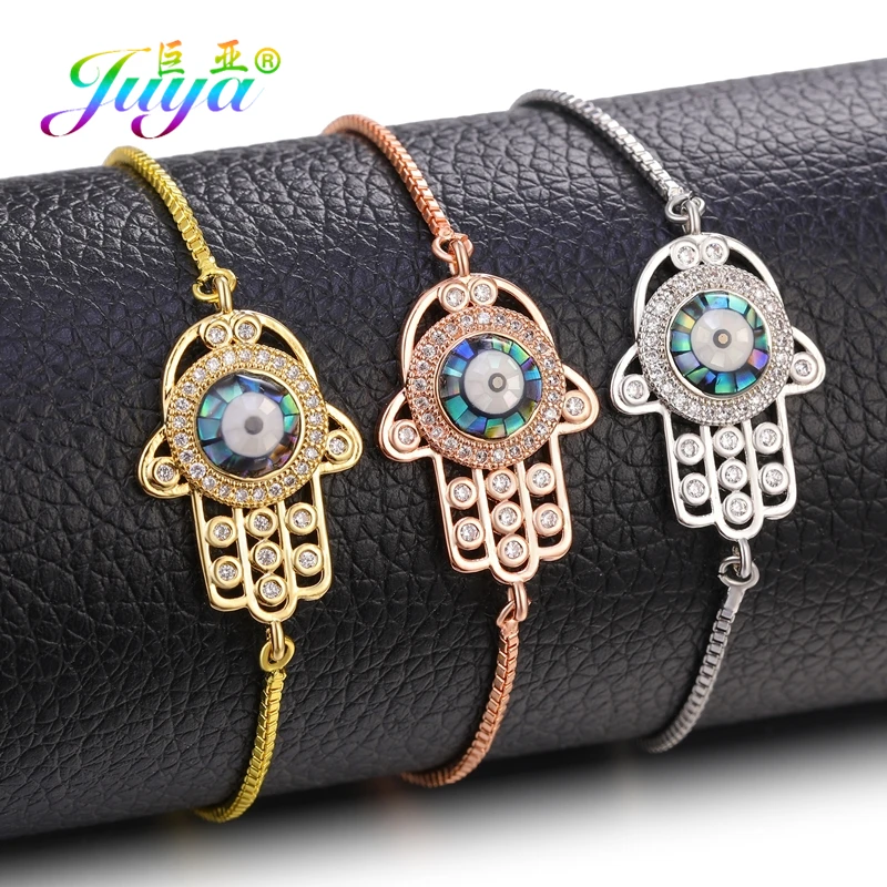 Juya Fashion Hamsa Fatima принадлежности для браслетов Gold // розовое золото регулируемые