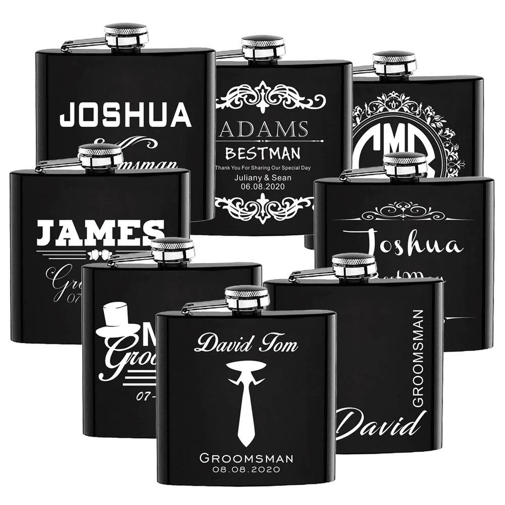 Personalized Flask 6oz Hip Flask Engrave Stainless Steel Flask Wedding Gifts Favor Decor Customized Logo Party Gift
Personalized Flask 6oz Hip Flask Engrave Stainless Steel Flask Wedding Gifts Favor Decor Customized Logo Party Gift