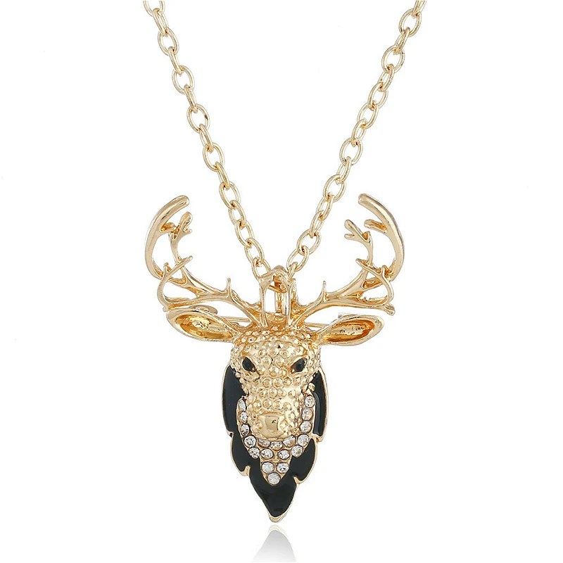 Fashion Christmas Jewelry Xmas Elk Pendant Necklace For Women Creative Rhinestone Dangle Chain Necklace Christmas Accessories
Fashion Christmas Jewelry Xmas Elk Pendant Necklace For Women Creative Rhinestone Dangle Chain Necklace Christmas Accessories