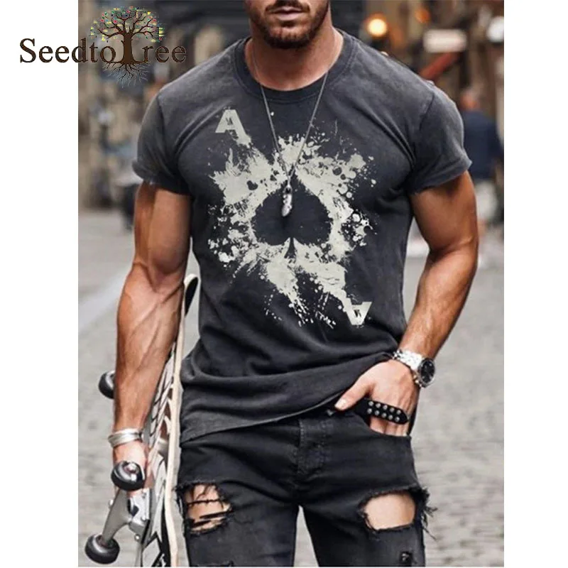 Summer New Men's Short T-shirt Printing Round Neck Casual Short Sleeved T-shirt
Summer New Men's Short T-shirt Printing Round Neck Casual Short Sleeved T-shirt